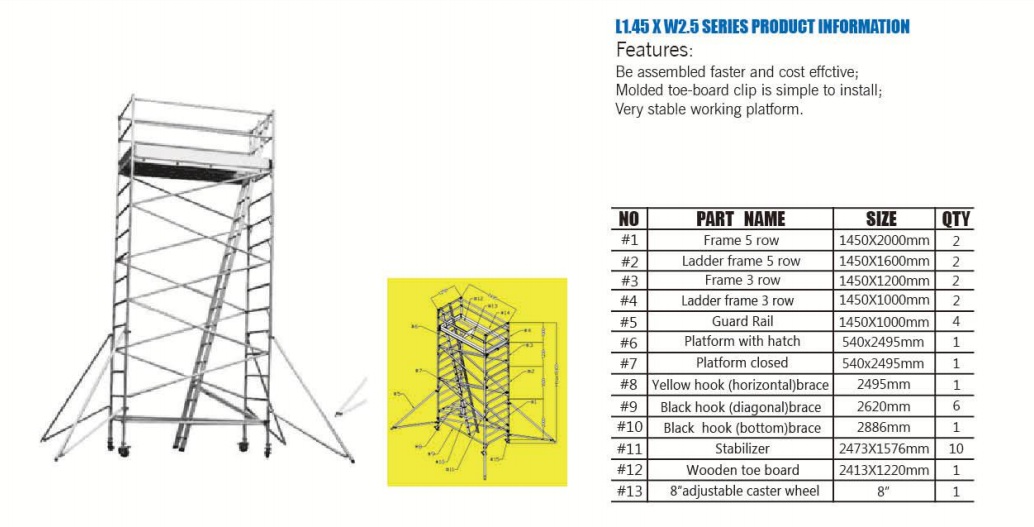 Aluminum Scaffolding Tower System Pioneer Metal Product