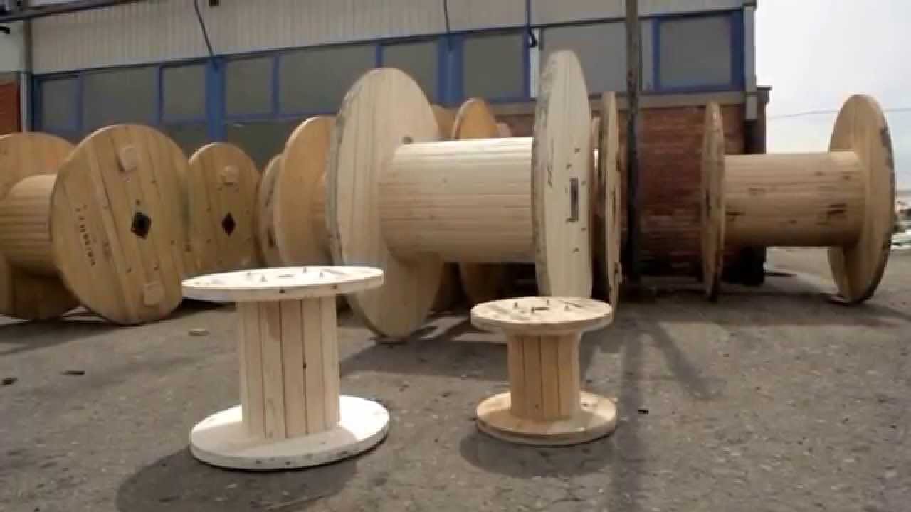 Wooden cable drums 