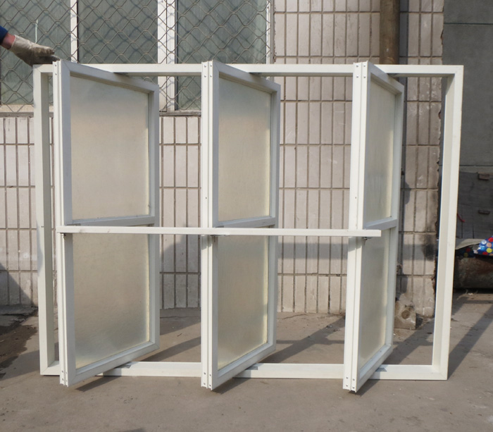 Anti-corrosion insulated FRP fiberglass industrial window for Aluminum smelter plant