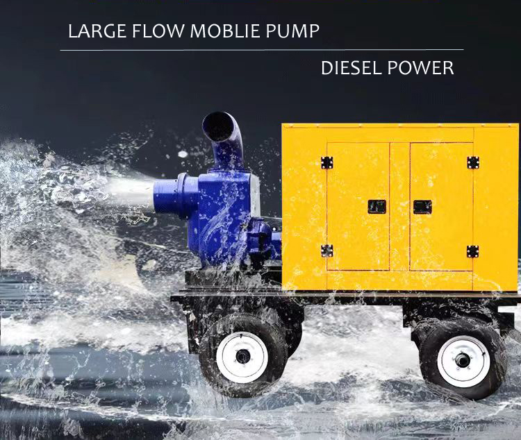 Large Flow Flood Control Farmland Irrigation Diesel Engine Mobile Pump Station