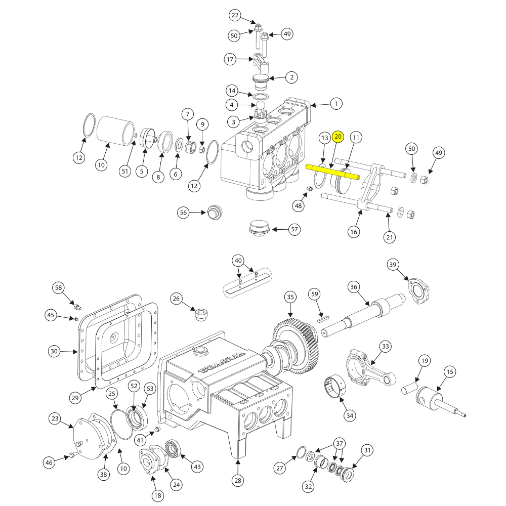 A5009 - STUD CYLINDER FOR FMC BEAN L09 SERIES