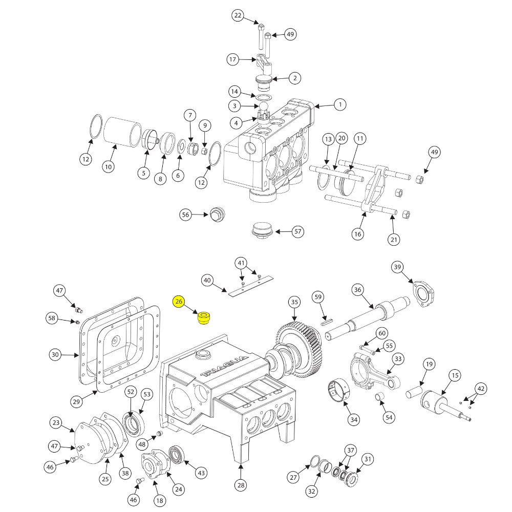 3715 7387 00 - CAP FOR ATLAS COPCO TRIDO 80/140 SERIES