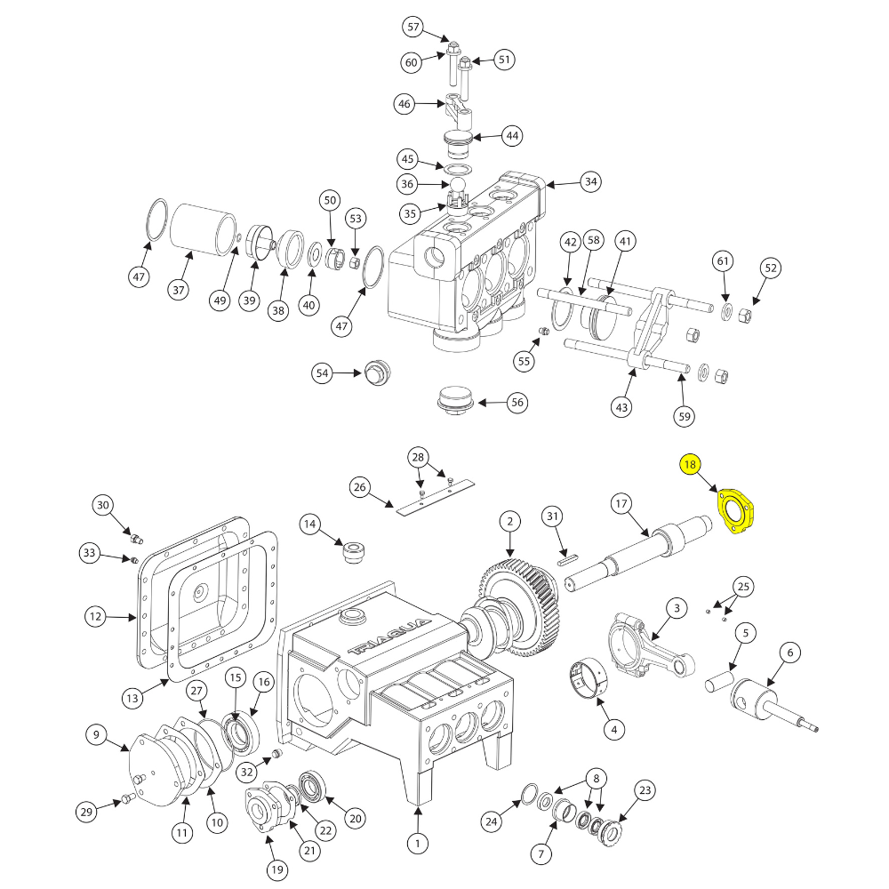 P508916 - PINION CAP FOR FMC BEAN MUD PUMP W11 SERIES 