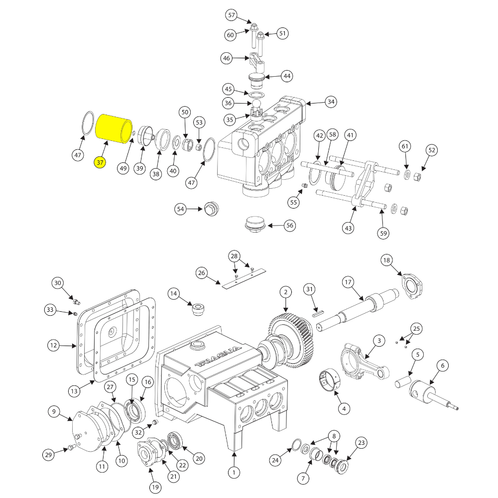 1267586 - CYLINDER CERAMIC FOR FMC BEAN MUD PUMP W11/L11 SERIES