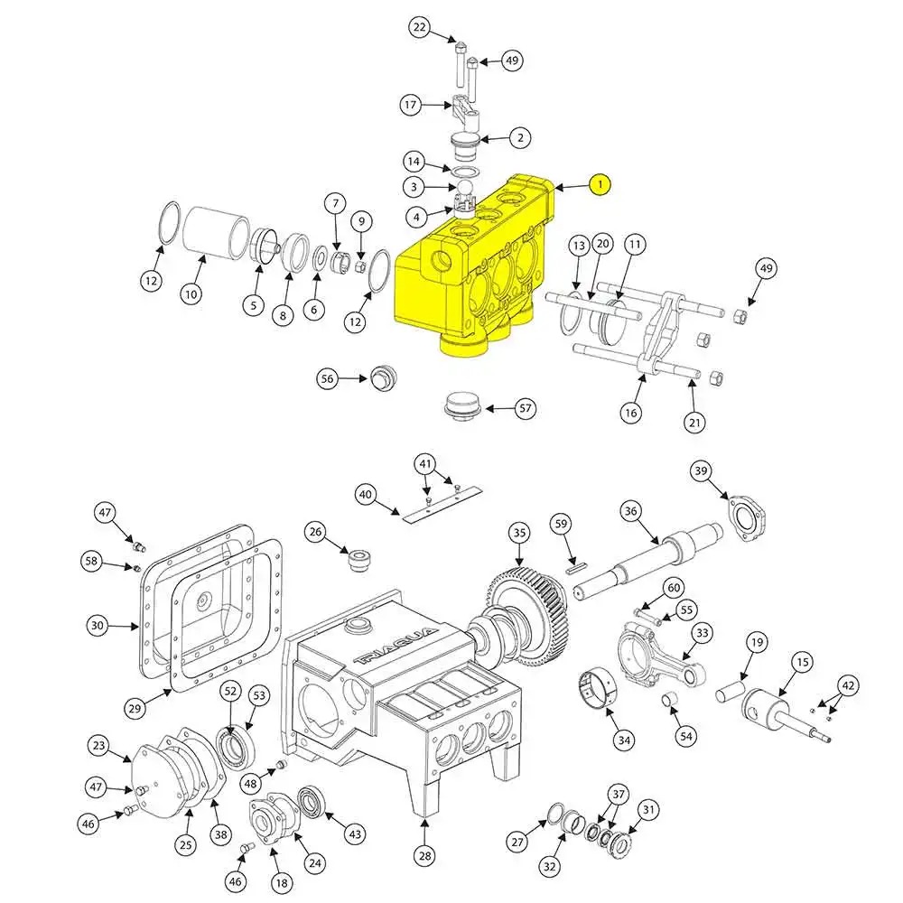 3715 7443 00 - HOUSING FOR ATLAS COPCO TRIDO 140 SERIES