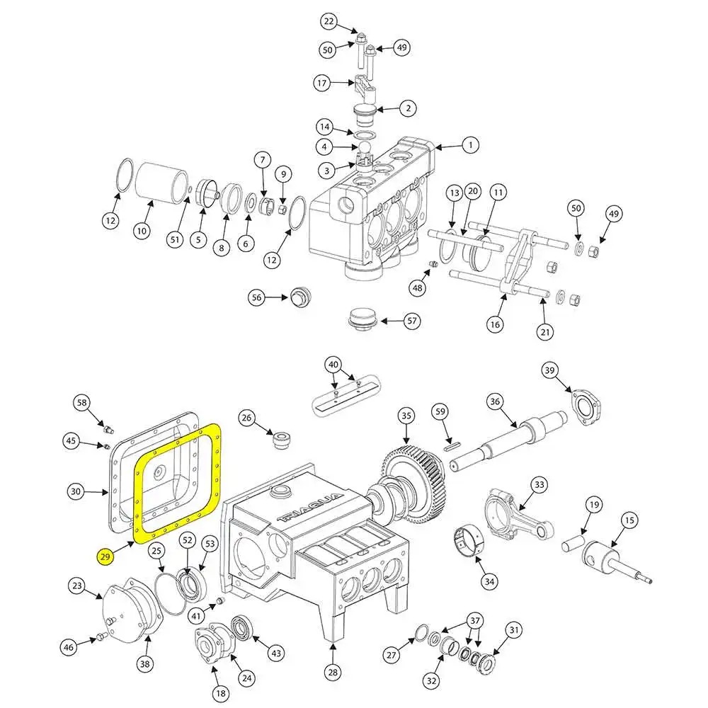 3715 7390 00 - BACK COVER GASKET FOR ATLAS COPCO TRIDO 80 SERIES