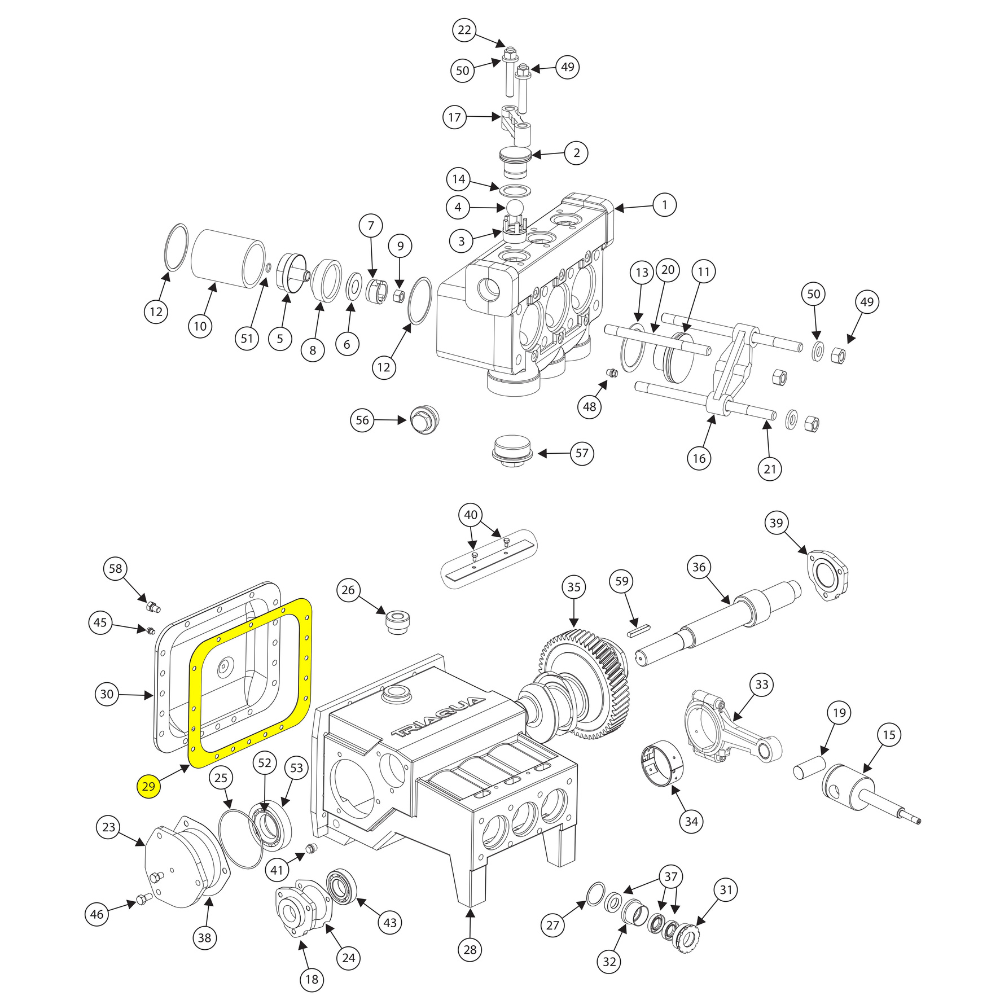 3715 7390 00 - BACK COVER GASKET FOR ATLAS COPCO TRIDO 80 SERIES