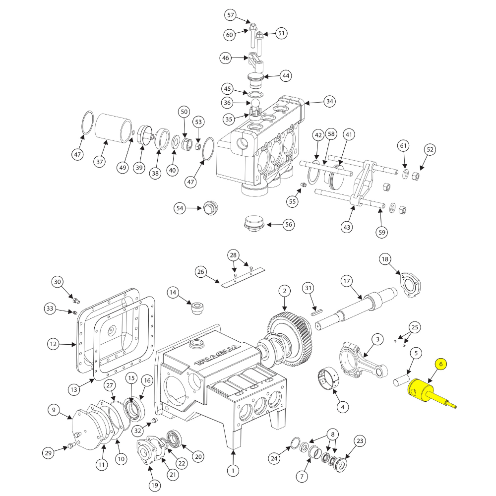 1252939 - CROSSHEAD ASSEMBLY FOR FMC BEAN MUD PUMP W11/L11 SERIES 