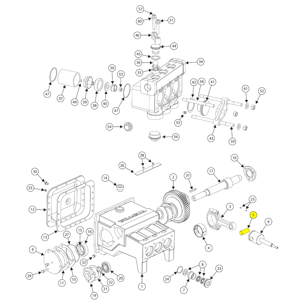 A91014 - WRIST PIN FOR FMC BEAN MUD PUMP W11/L11 SERIES 