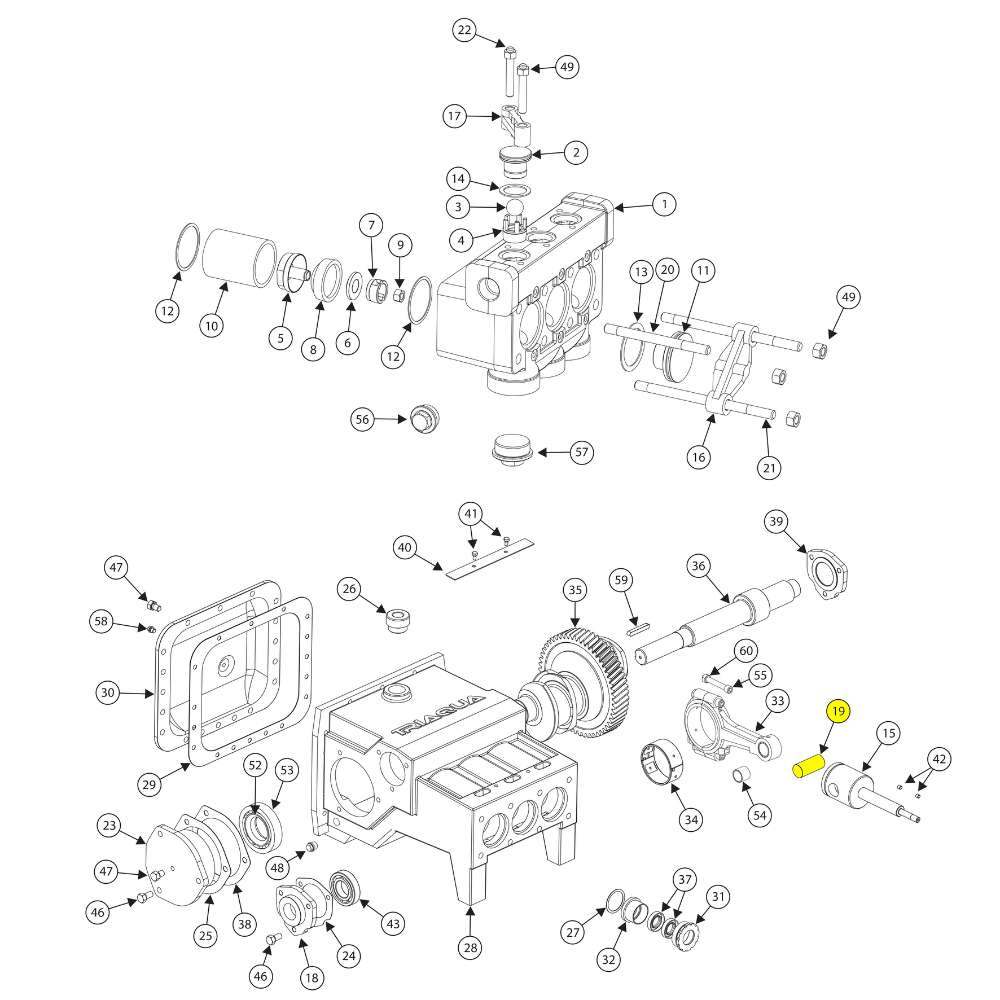 3715 7422 00 - GUDGEON PİN FOR ATLAS COPCO TRIDO 140 SERIES