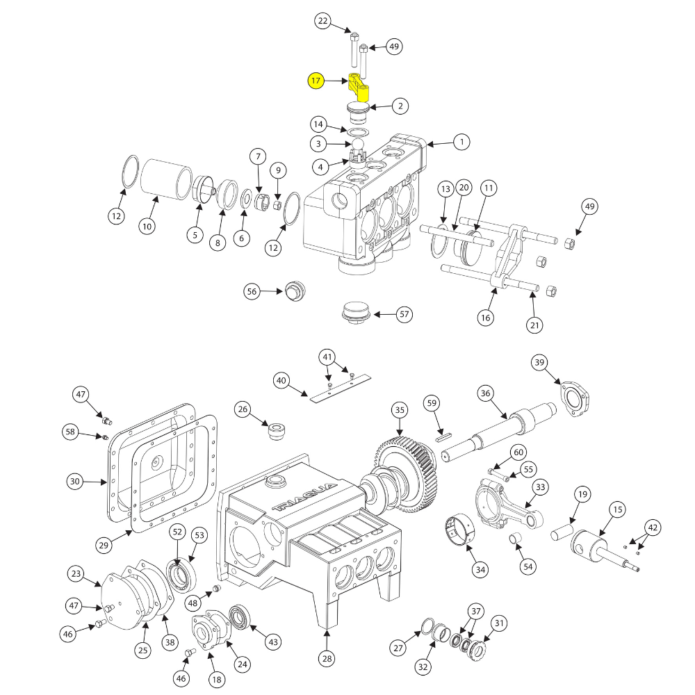 3715 7437 00 - CLAMP FOR ATLAS COPCO TRIDO 140 SERIES