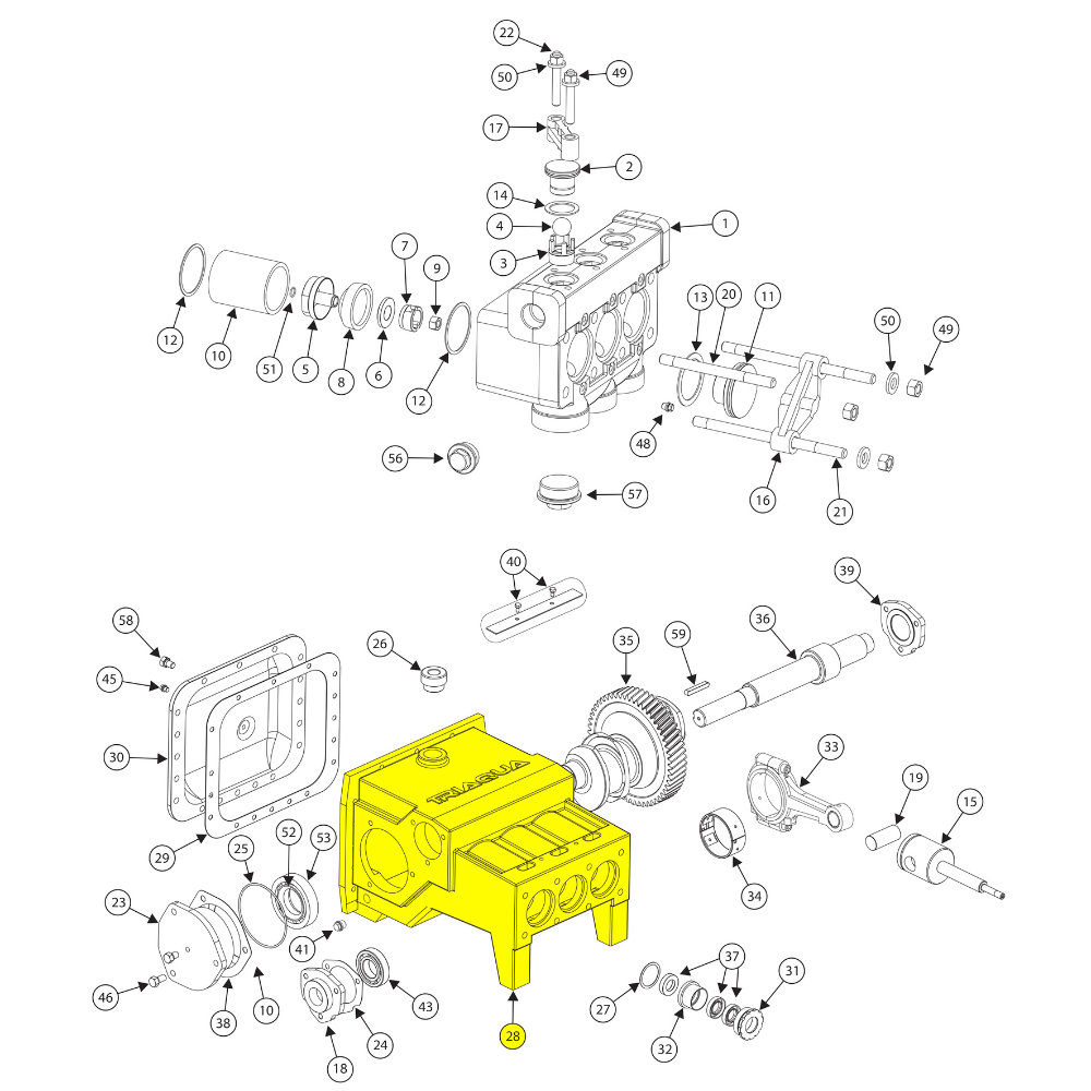 3715 7389 00 - PUMP CASE FOR ATLAS COPCO TRIDO 80 SERIES