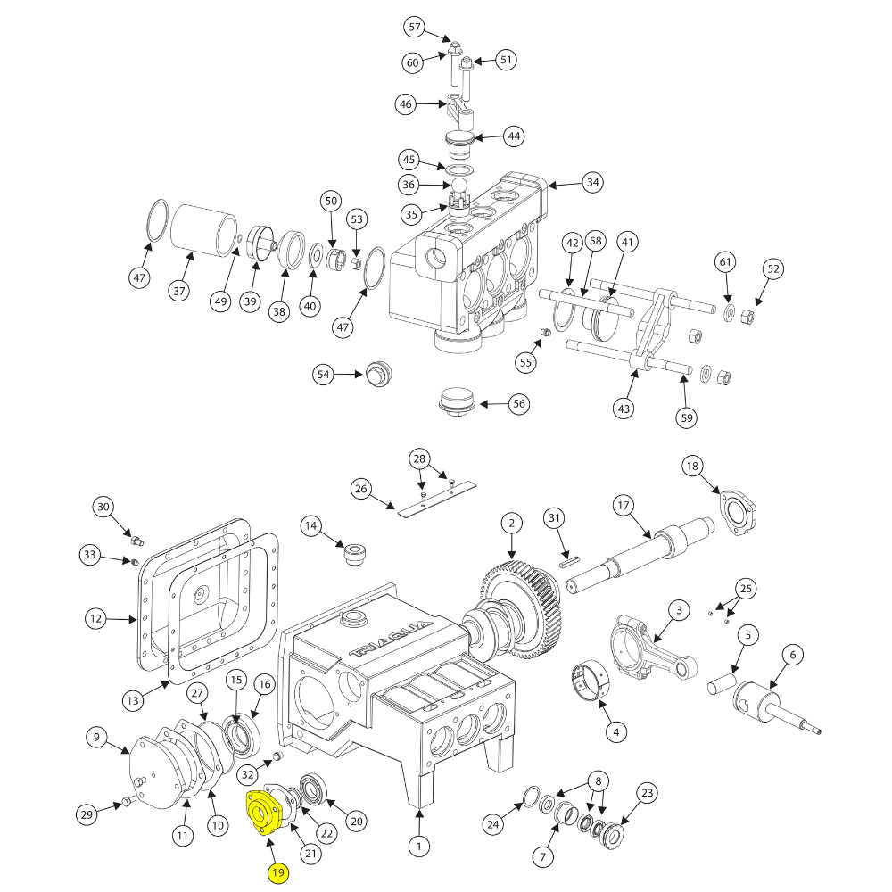 1266789 - PINION BEARING CAP FOR FMC BEAN MUD PUMP L11 SERIES 