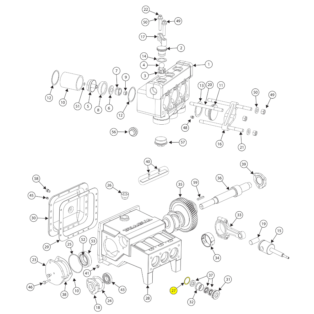 3715 7448 00 - WASHER FOR ATLAS COPCO TRIDO 140 SERIES