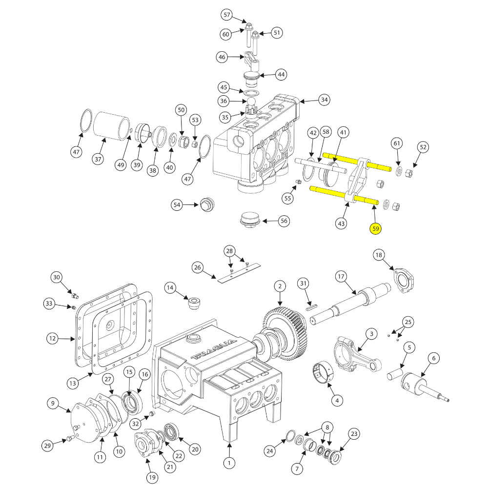 1279602 - STUD FOR FMC BEAN MUD PUMP W11 SERIES
