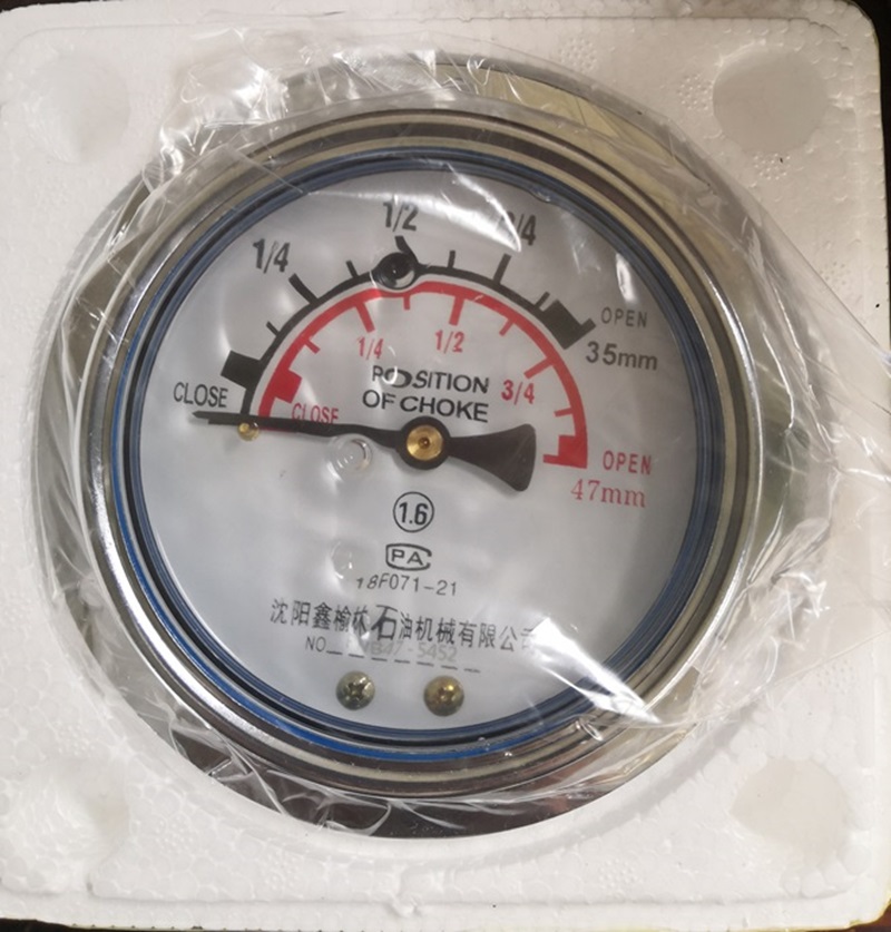 Choke Manifold Control Panel Pressure Gauge