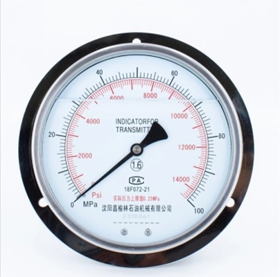 Choke Manifold Control Panel Pressure Gauge